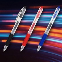 클립펜 문방구 학용품 볼펜 Q노크 0.5mm 12p, SM:빨강, 단품