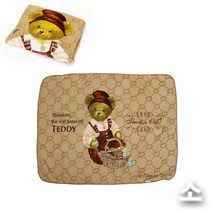 테디베어 폴라폴리스 무릎 담요(소) 고무밴드