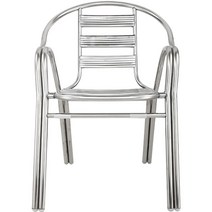 스텐 철제 의자 간이 마당 야외 까페 루프탑, 더블 튜브 세븐 플레이트 304 블랙 티타늄