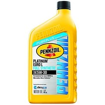 Pennzoil - 550042833-6PK 플래티넘 유로-L 100% 합성유 엔진오일 5W-30 (1쿼트 6개들이 케이스)