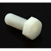 100pcs DIN933 백색 나일론 나사 전체 외부 육각 절연 M3/M4/M5 볼트, M3, 6mm