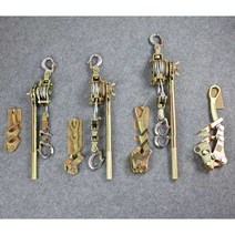 핸드파워풀러 윈치 와이어 로프 그립 핸들 인장기, 3톤 더블 후크 텐셔너