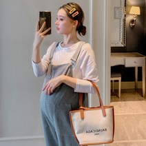 아디핏걸 렌시 조거밴딩 멜빵 바지 루즈 임산부복