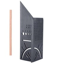 측량 새로운 도착 목공 게이지 눈금자 3D 연귀 측정 사각형 도구 45도 및 90도 목수 연필, 05 ruler and pen