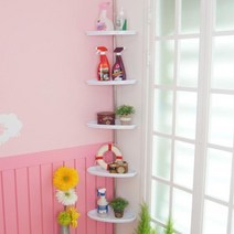 [624CONTAINER]동영나이스 리빙 백색 코너선반 5단포장훼손 반품불가, ★단일상품, ★단일상품