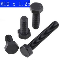 테니스 연습기 테니스용품 m10 x 1.25(10mm) 미세 피치 육각 캡 볼트나사 8.8 합금강 나사 메트릭 탭 din 933 iso 4017, m10x1.25x50mm-20개