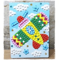 제이쥬얼 EVA모자이크 EVA액자 EVA꾸미기 EVA스티커 EVA액자꾸미기 EVA폼꾸미기 집놀이 집에서놀기, EVA모자이크-비행기