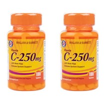 (영국) 홀랜드앤바렛 - Vitamin 비타민 C & 로즈힙 250mg 100정 2팩