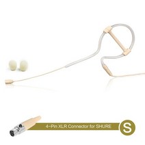 무선마이크 이어훅 헤드셋 마이크 전 방향 콘덴서 카트리지 4 핀 3 XLR 3.5mm 젠하이저 바디 팩용, 05 S For Shure