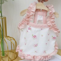 과일 플라워 패턴 셔링 나시 여름 강아지 애견 반려견 옷 의류 (S-2XL), 핑크