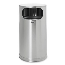 Rubbermaid 상업용 금속 쓰레기통 38.7 L 스테인리스 스틸 FGCC16SL USA 미국, 12 Gallon
