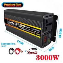 태양광 파워 순수 사인파 자동차 인버터 전원 DC122448V AC110220V 소켓 변환기 홈 야외 30004000 60008000W, 3000W+12V+220V(210-230V)60HZ