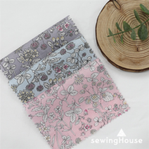 [대폭] 면60수 아사 프린트원단 베리트리3종, 704 퍼플그레이