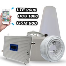 와이파이 시그널 부스터 2G 3G 4G 트라이 밴드 부스터 GSM 900MHz DCSLTE 1800B3 FDD LTE 2600 7 핸드폰 신, 한개옵션0