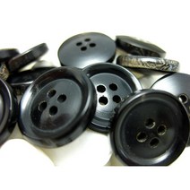 국산 소뿔 단추 15mm 블랙 SHB-014 종류별 타임테 10개, 검정색 (Black)