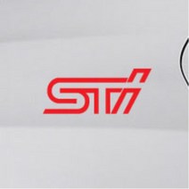 자동차 STI 로고 차꾸미기 범퍼 스티커 올뉴투싼 익스플로러 소나타DN8 본내트 긁힌흠집커버 QM5 타이어옆 오도바이 얼룩보완 k7 컨트리맨 포터 XG HG, 1개, 화이트