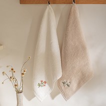 데이지 자수 핸드타올 2p 세트