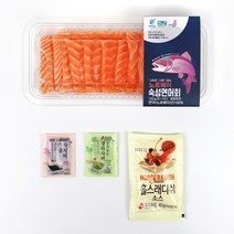 ASC 노르웨이 숙성 연어회 120g (소스 3종 증정), ASC 숙성 연어회