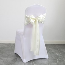 웨딩의자커버 리본 DIY 넥파티 호텔 연회 의자 장식 10/50/100 개/몫 새틴 새시 활 웨딩 매듭, [03] 100 개, [06] A06