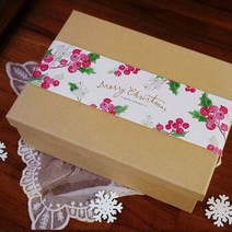 크리스마스 띠지- 20장 감성적 선물 포장, 단품, 상세페이지 참조