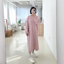 엘까미노 빅사이즈 소매 포인트 원피스