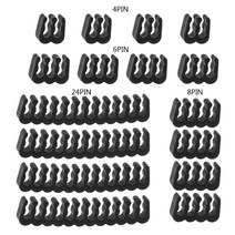 16pcs 케이블 배선 빗 클램프 4/6/24 컴퓨터 CPU GPU 마더 보드 용 핀, 검은색