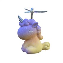 자전거 킥보드 프로펠러 무지개 레인보우 오로라 유니콘 라이트 장식 선물, 08.퍼플 옐로우 유니콘 (발광+묶음형)