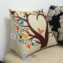 삼각 쿠션 쿠션 쿠션 침대 머리 허리 보호대 쿠션 다다미 쿠션 창문 쿠션 소파 사무실 의자 등받이, 사랑나무