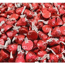 [발렌타인] LaetaFood HERSHEYS KISSES 체리 코디얼 발렌타인 밀크 초콜릿 캔디 레드 랩2파운드 백, [04] 4파운드(1팩), [01] 초콜릿