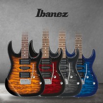 아이바네즈 일렉기타 GRX70QA 입문 연습 연주용 풀구성세트, TRANSPARENT BLACK SUNBURST