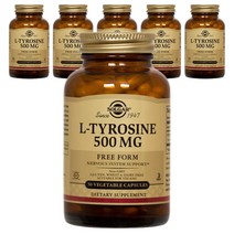 솔가 L-티로신 500mg 베지터블 캡슐 글루텐 프리 비건, 100개입, 6개