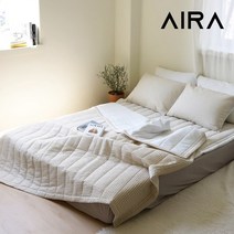 아이라 깅엄체크 순면 시어서커 누빔이불베개 세트 SS