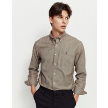 21FW [populet]브라운 버튼다운 면 긴팔캐주얼셔츠 WHSH1D501W2