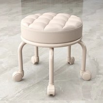 베이리인스 미니바퀴의자 작업 회전 스툴의자, 16조각, 베이지, 32cm