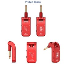 기타케이블 UHF 무선 기타 오디오 시스템 충전식 4 채널 송수신기 일렉트릭 기타베이스 용 USB 케이블