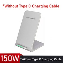 무선 충전기 멀티 150W Qi 휴대폰 홀더 아이폰 호환 14 13 12 11 프로 X XS 맥스 XR 8 샤오미 삼성 S9 S10 S20 S21 용, [04] White No Cable