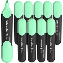 일본직발송 3. 슈나이더(SCHNEIDER) 슈나이더 SCHNEIDER 형광펜 파스텔 마커 작업 JOB 굵게 10개 세트 잉, One Size, One Color