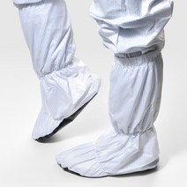 크린룸 무진 신발 덧신(부츠형 - Max. 350mm) 방진 덧신 제전 덧신 방진화 커버 / 검정 타포린 바닥, 2. 화이트(WHITE) 1켤레