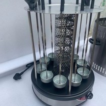 양꼬치기계 꼬치구이기계 닭꼬치구이 그릴 독일어 완전 자동 회전 바베큐 용광로 실내 작은, 미트 피어서용 오일 브러시를 보내는 .8-포크 타