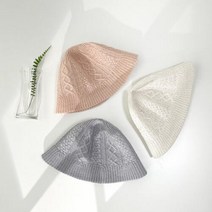 디작소 여성 데일리 프리티 뜨개 버킷 햇 벙거지 모자