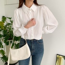 치코엘라- 보크로 데일리 버튼 새틴 블라우스