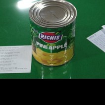 파인애플슬라이스 리치스 3kg, 단품, 단품