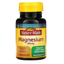 네이처메이드 Nature Made 마그네슘 산화마그네슘 250mg 100정 Magnesium Oxide 글루텐프리, 1개, 기본