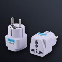 전세계 해외 여행용 돼지코 110V 220V 플러그 콘센트 화이트 어댑터, 독일한국형소켓 타입F (블랙)