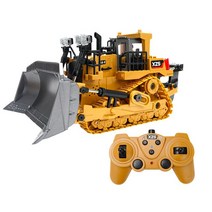 RC 124 Rc 트럭 불도저 2.4G 원격 제어 자동차 지게차 트랙터 굴삭기 합금 버킷 9 채널 엔지니어링 차량 완구 남자아이, [01] Alloy Busket