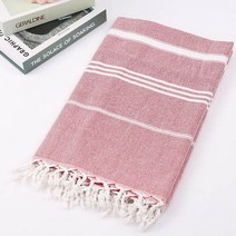 특대형비치타올 감성비치타올 오션타올 cotton large turkish pestemal bath towel with tassels 여행 캠핑 숄 비치 체육관 풀 담요 수술, 빨간색, 2-100x180cm