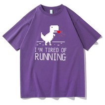 아두이노 Frontend 프로그래머 셔츠 Chrome Dino Geek 해커 코더 선물 웹 개발자 Tshirt Mens Cotton Tee I, 07 Purple_02 M