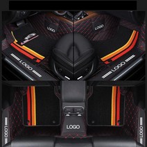 Ecool 포르쉐 바닥매트 바닥발판 코일매트 자동차발매트 세부모델마칸 카이엔 파나메라 (더블 레이어 디자인+포르쉐 도안), 블랙, 세부모델마칸(14년~현재)