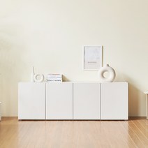 크림 모던 높은티비다이 85인치티비장 티브다이 키큰거실장, 600 수납장