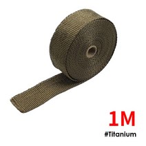 롤 유리 섬유 열 차폐 바이크 오토바이 배기 테이프 헤더 파이프 랩 보호, [01] White 1M